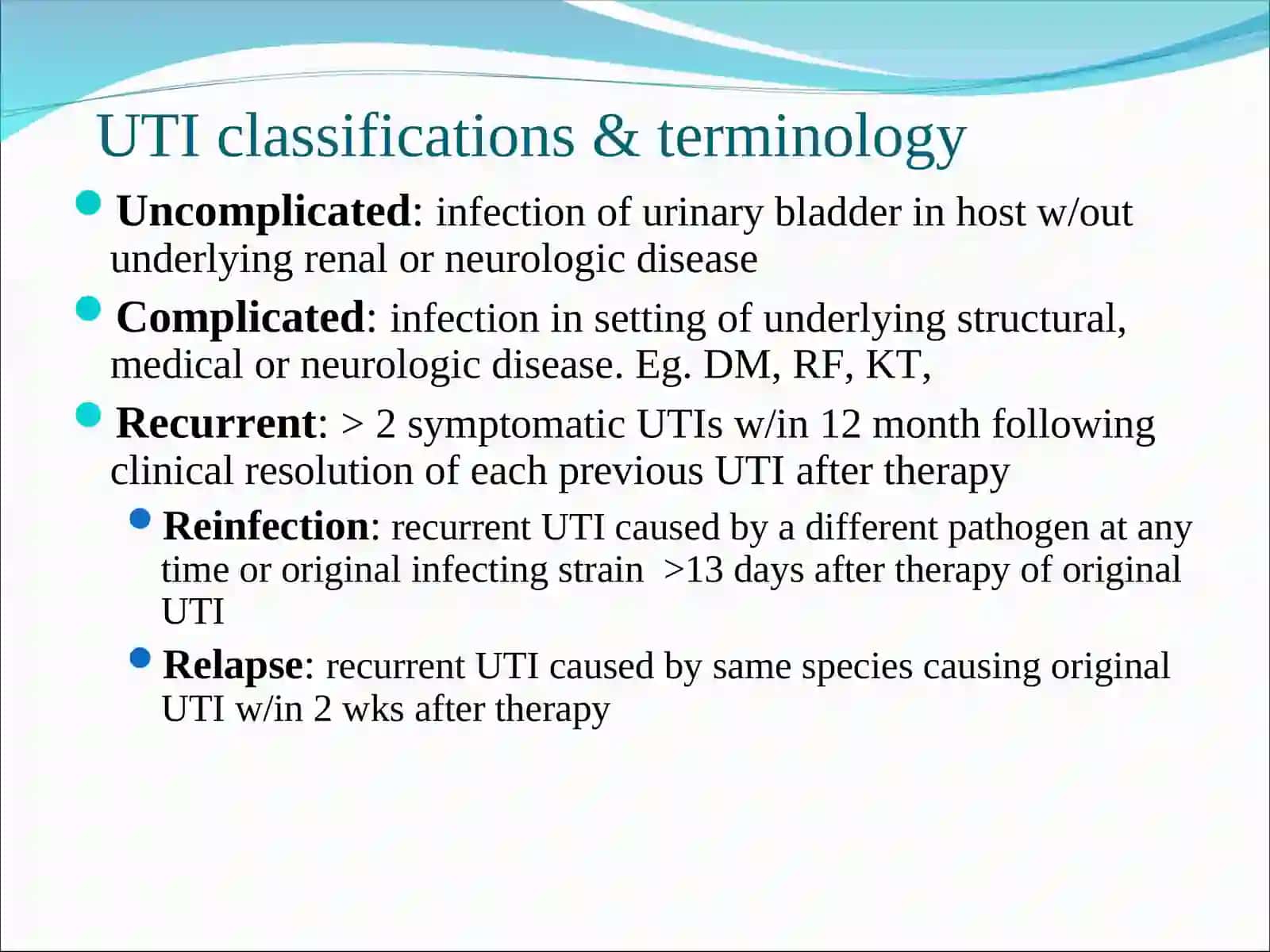 Urinary Tract Infection- definitions 4