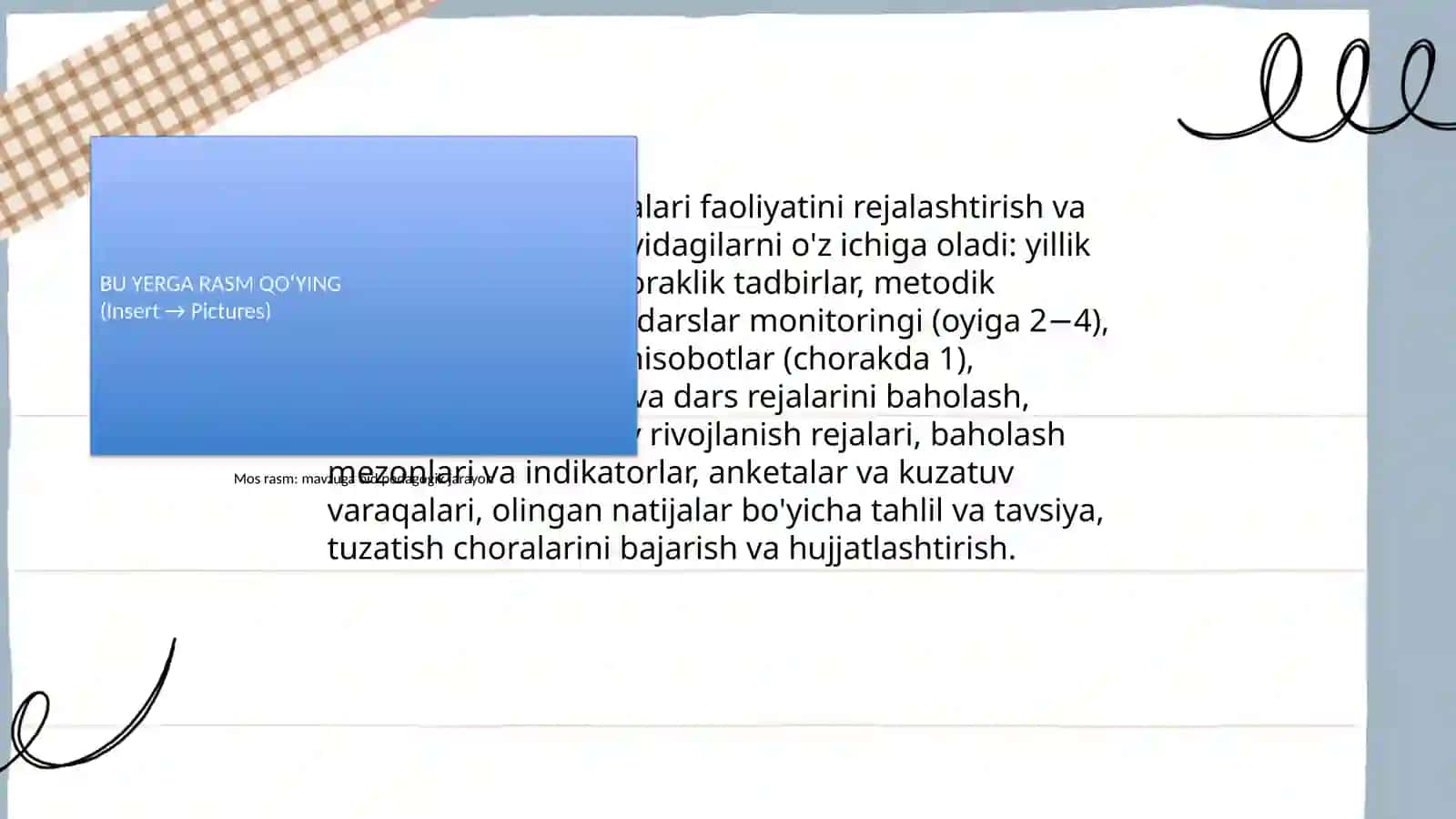 Umumiy oʻrta taʼlim maktablarining fan metod birlashmalari; Umumiy oʻrta taʼlim maktablarining pedagogik kengashi; Tuman (shahar) xalq taʼlimi boʻlimlari 4