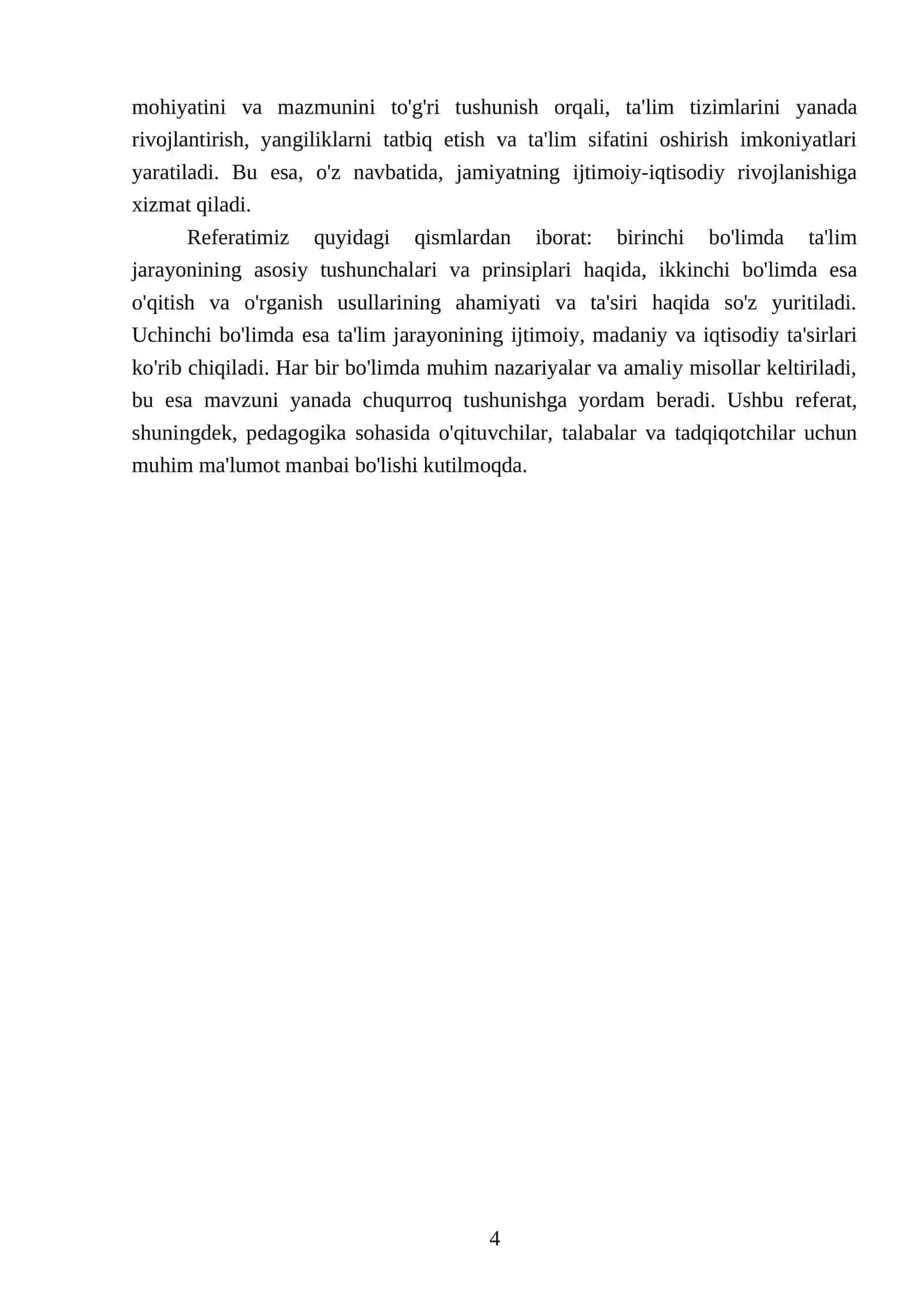 Talim jarayonining mohiyati mazmuni va umumiy tavsifi 4
