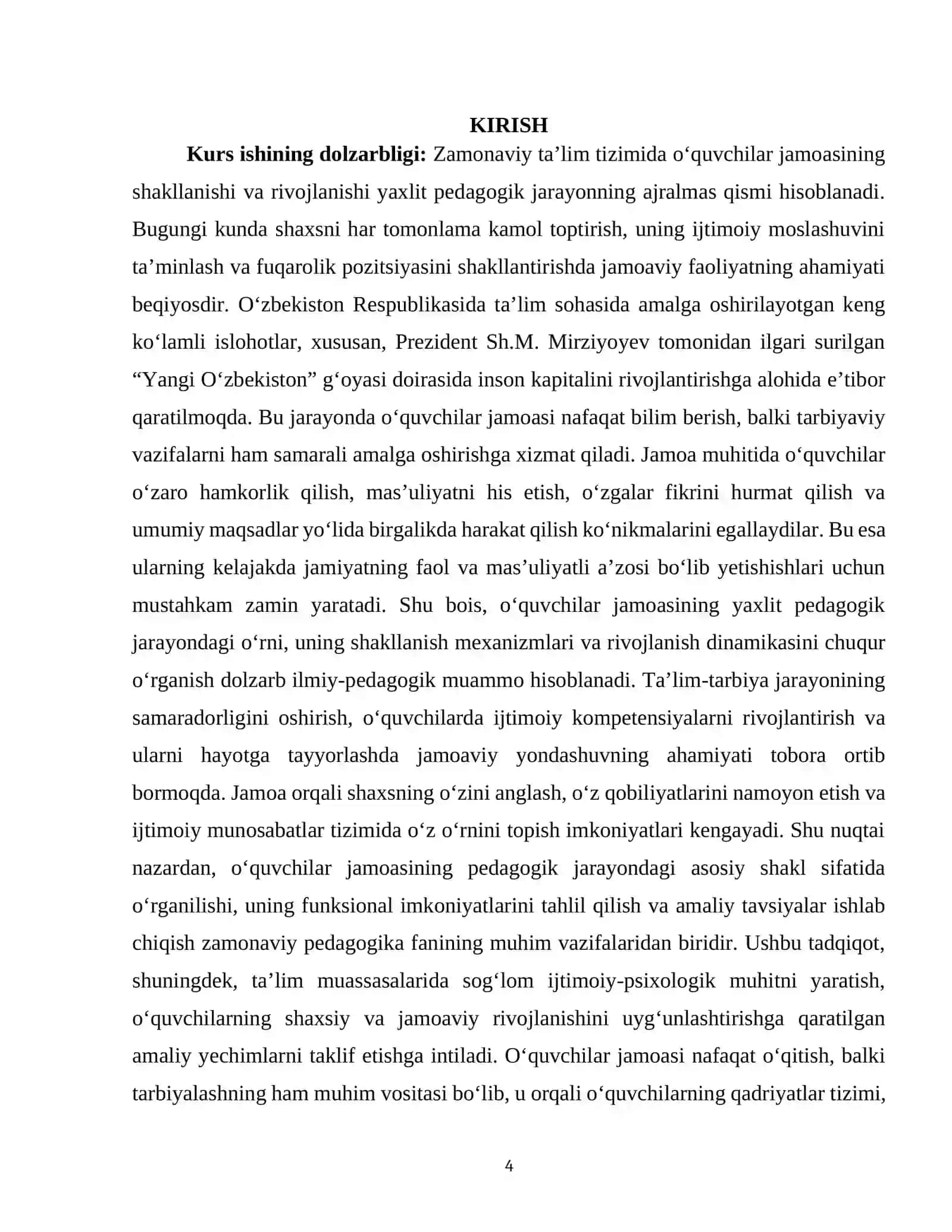O‘QUVCHILAR JAMOASI – YAXLIT PEDAGOGIK JARAYONNING ASOSIY SHAKLI 4