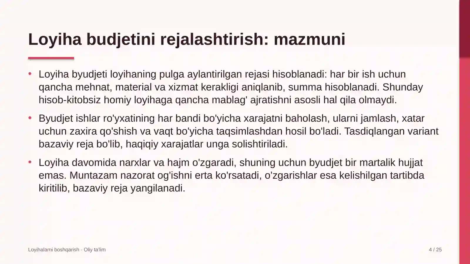 vagon depolarida loyiha budjetini rejalashtirish 4026 4