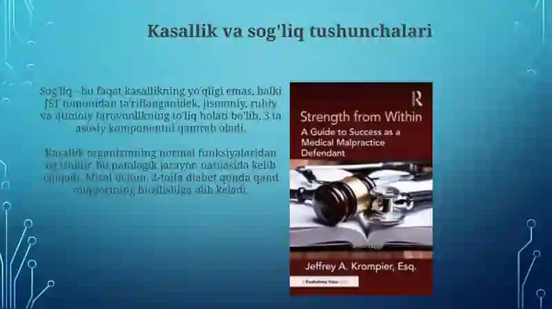 Tib qonunlari 1-kitob: Asosiy tamoyillar 4