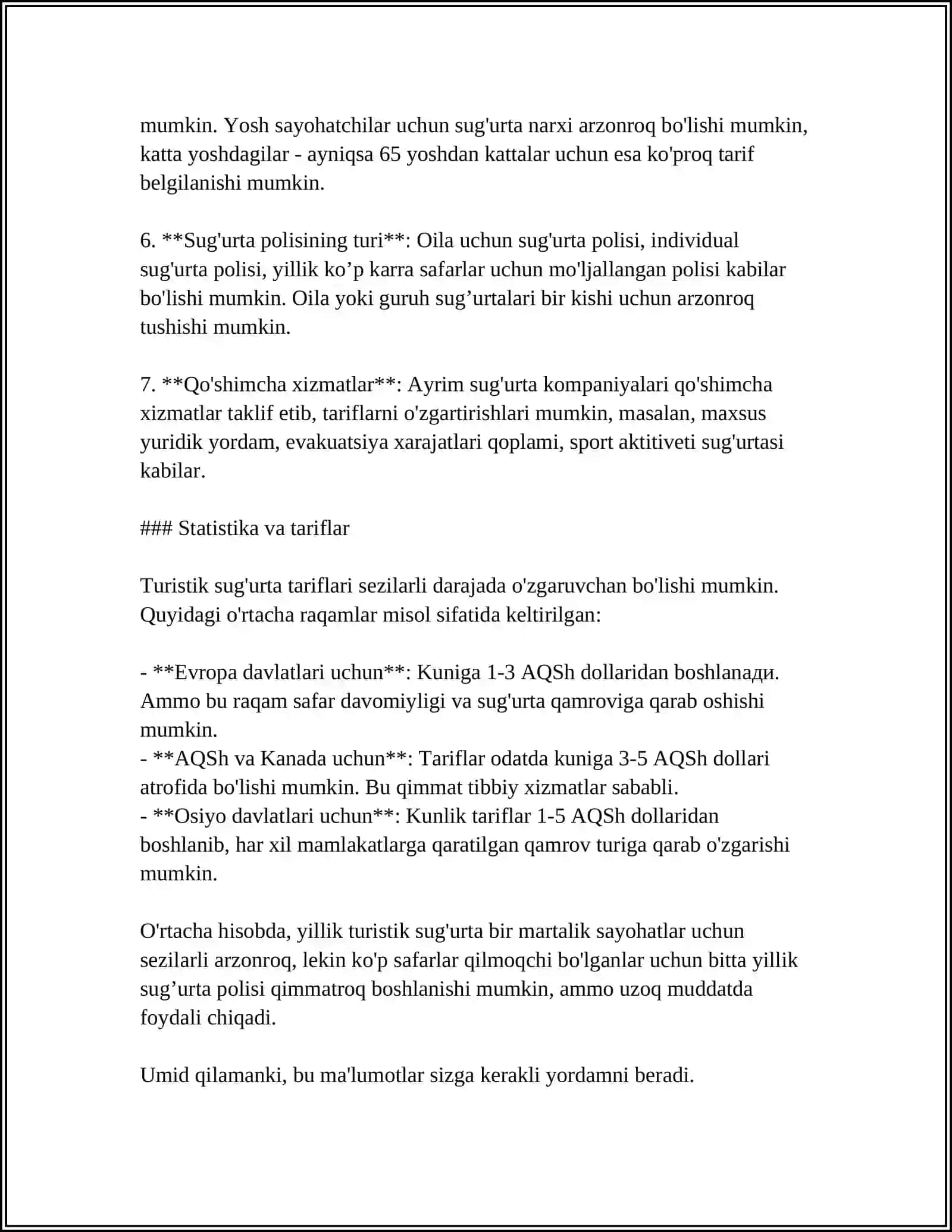 TURISTIK SUG'URTA XORIJGA SAYOHATLARNI SUG'URTALASH 4