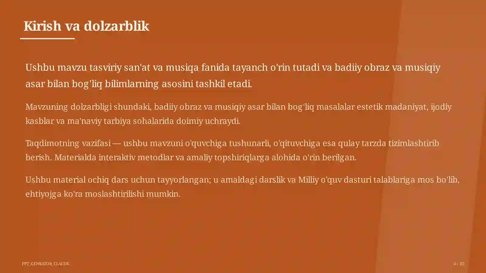 O'zbek bastakorlari: Mutal Burhonov va Manas Leviyev (4-sinf) 4