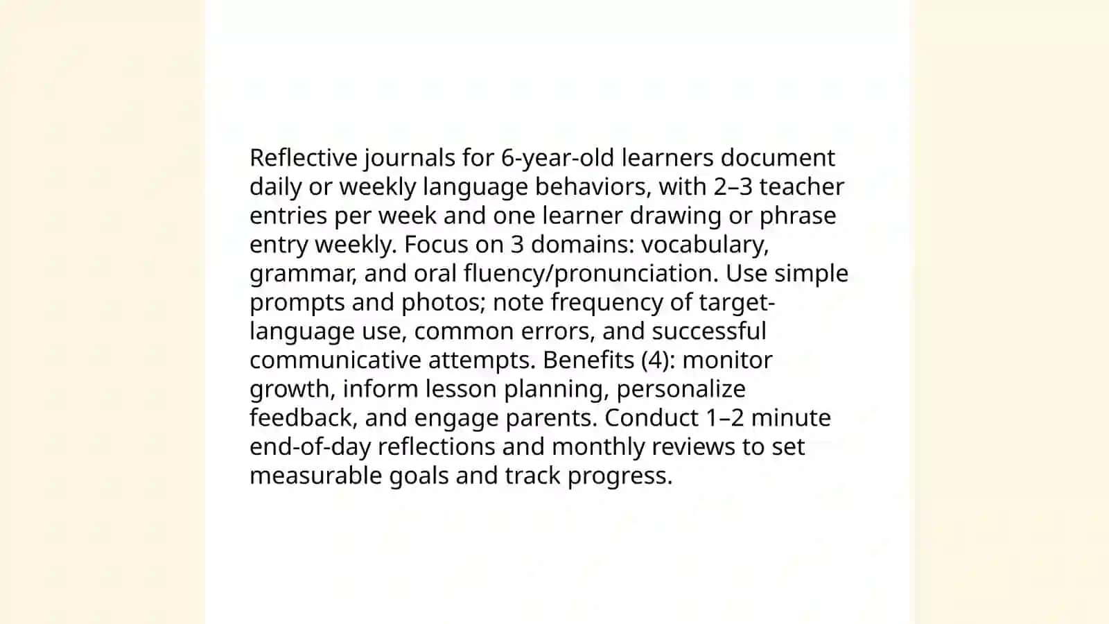 The Importance of Reflective Teaching English to 6 Young Learners 4