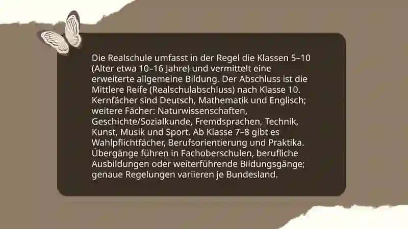Das Bildungsystem von Deutschland: Realschule 4