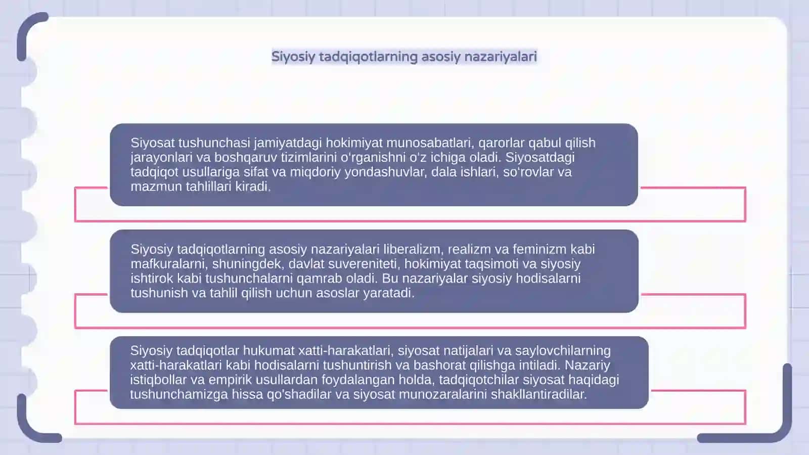 Siyosat tushunchasi maʼno-mazmuni va tadqiqot uslublari 4