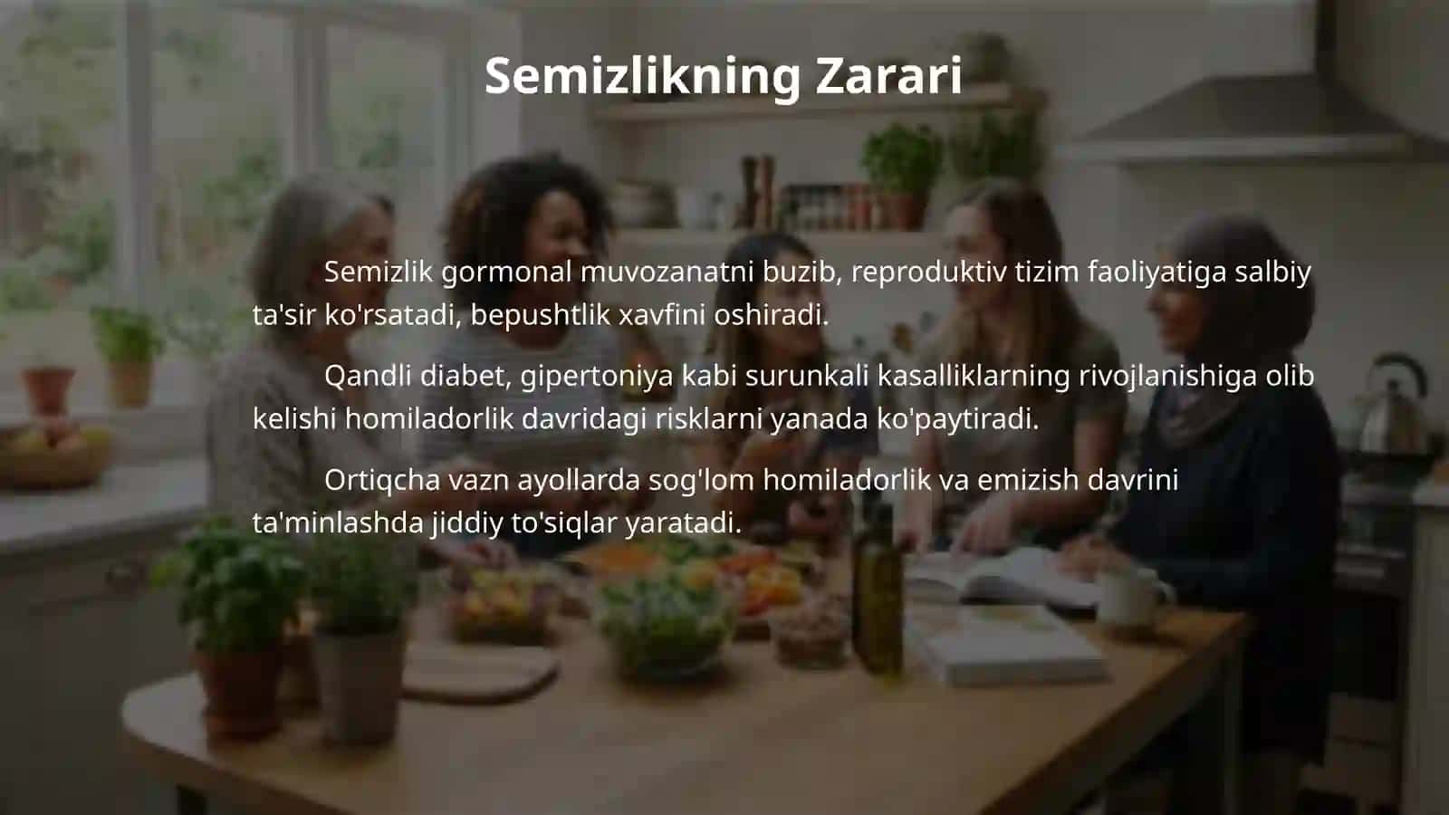 Katta odamlar.semizlikda homilador va emizikli ayollar ovqatlanish xususiyati boyicha gugiyenik malumot 4