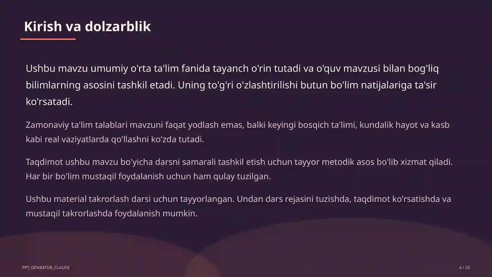 Yangi o'quv rejasi 2026-2027: fanlar bo'yicha soatlar o'zgarishi va o'qituvchi uchun amaliy xulosalar (2026) 4