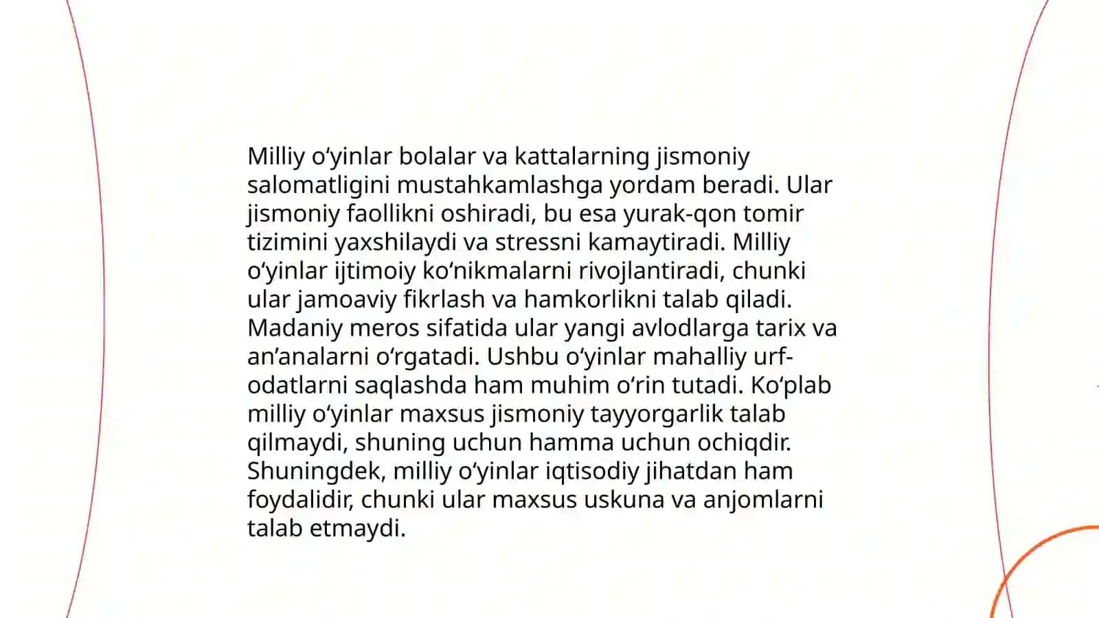 Sport to'garak mashg'ulot va bayram tadbirlarini o'tkazish jarayonida milliy harakatli oʻyinlardan foydalanish 4