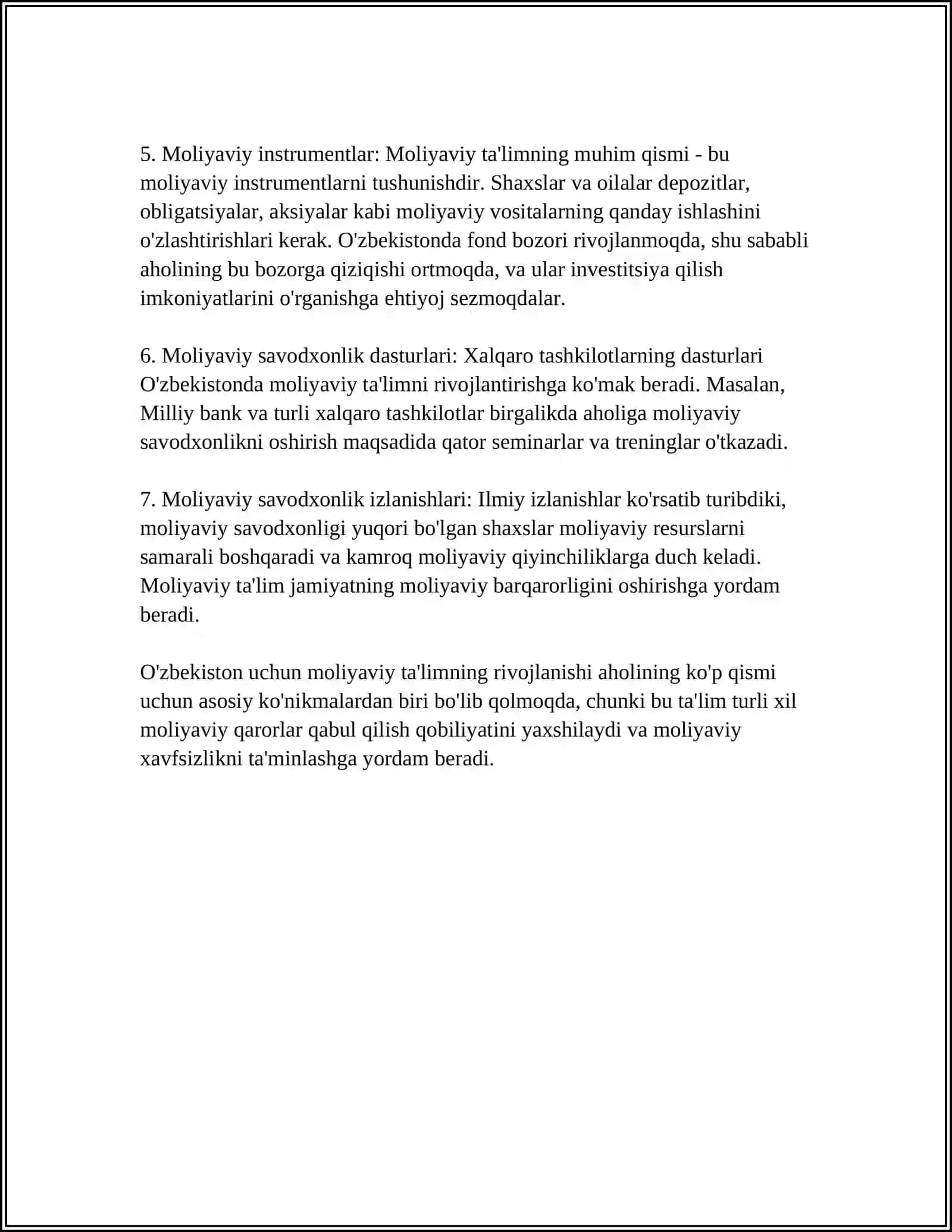 Moliyaviy ta'lim 4