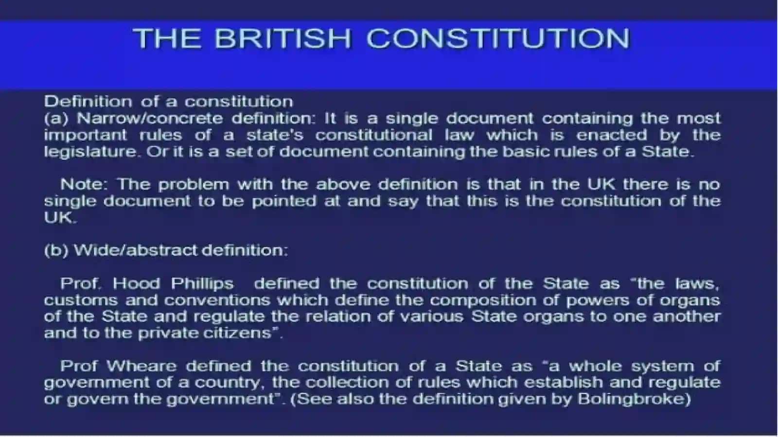 The British constitution 4