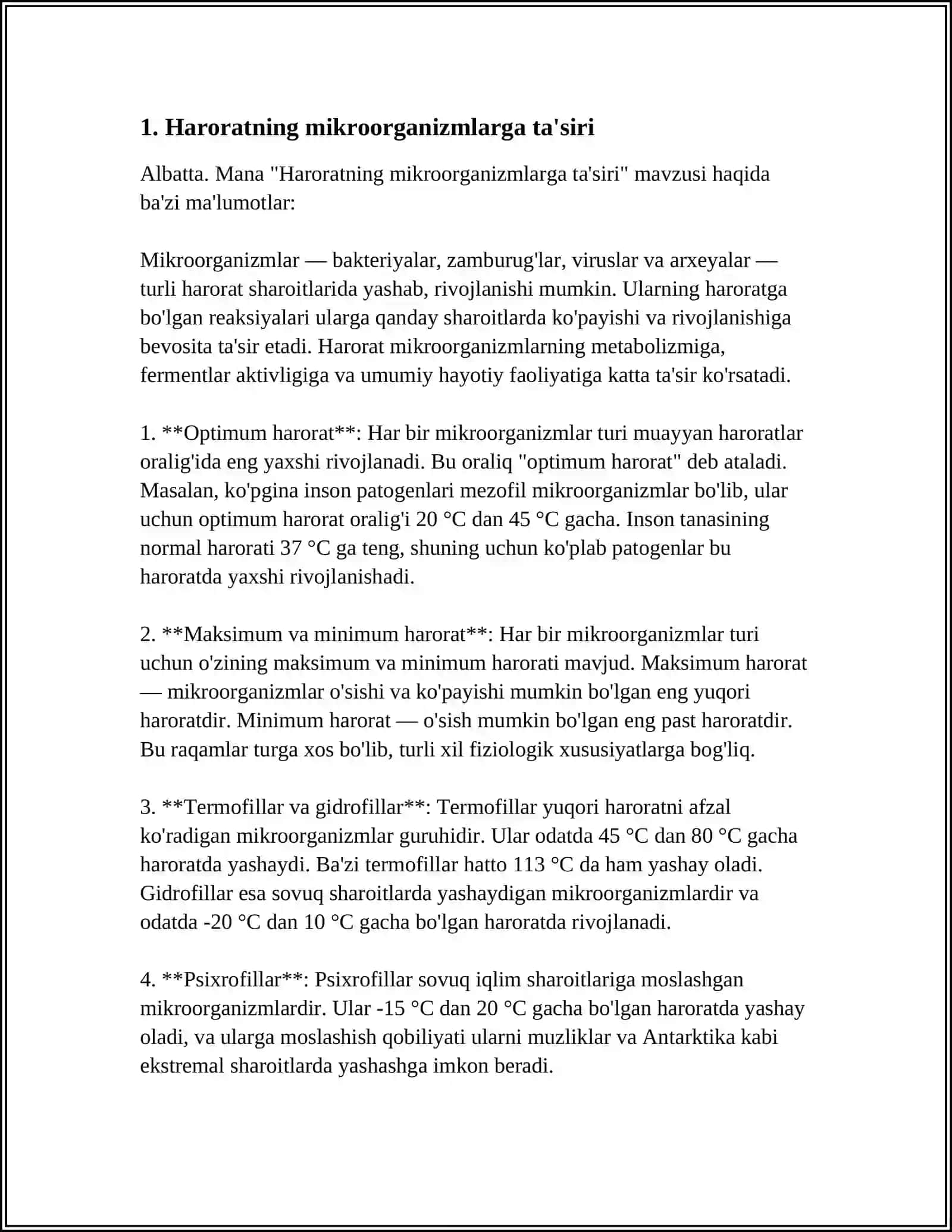 MIKROOGANIZLARGA TASHQI MUHIT OMILLARINING TASIRI 4