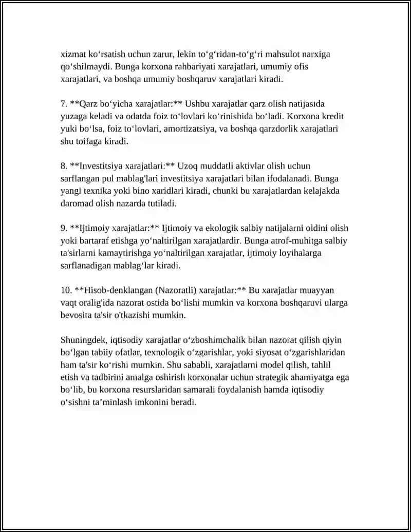 IQTISODIY XARAJATLAR VA FOYDA 4