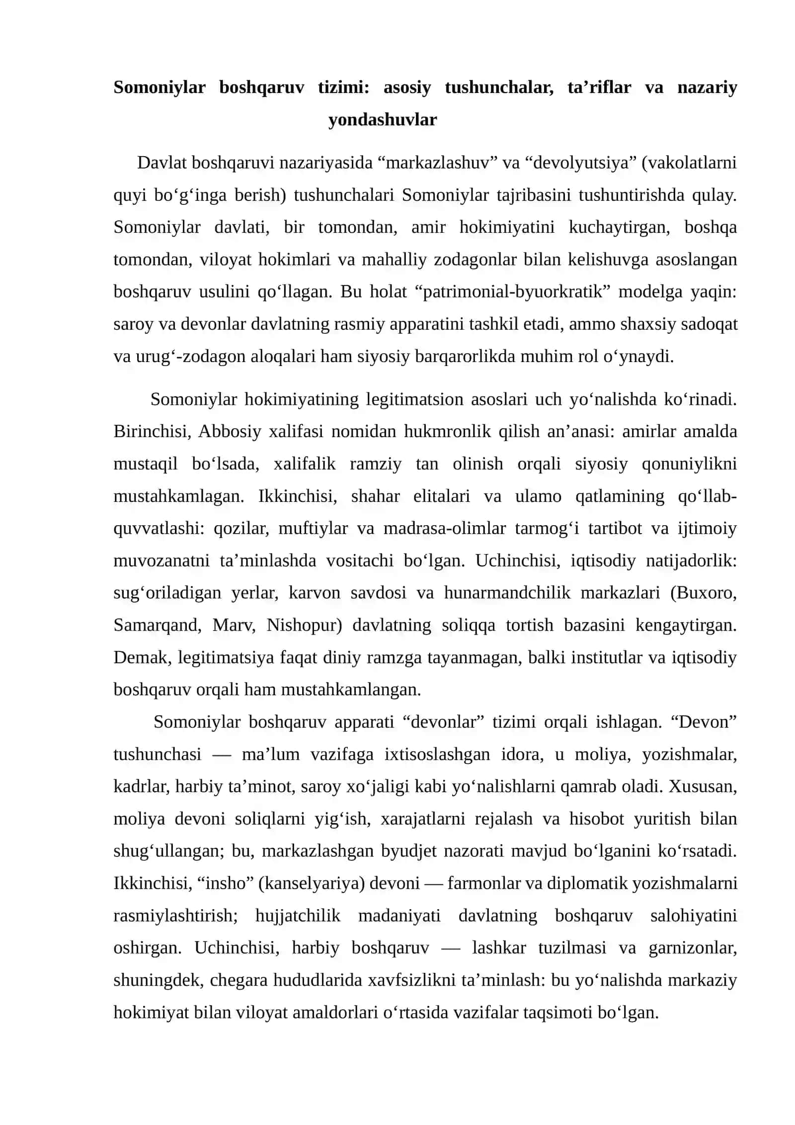 Samoniylar davlatining boshqaruv tzizmi 4