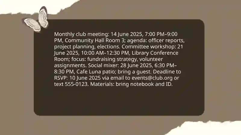 Taqdimotlar (Giving Information) in the club 4