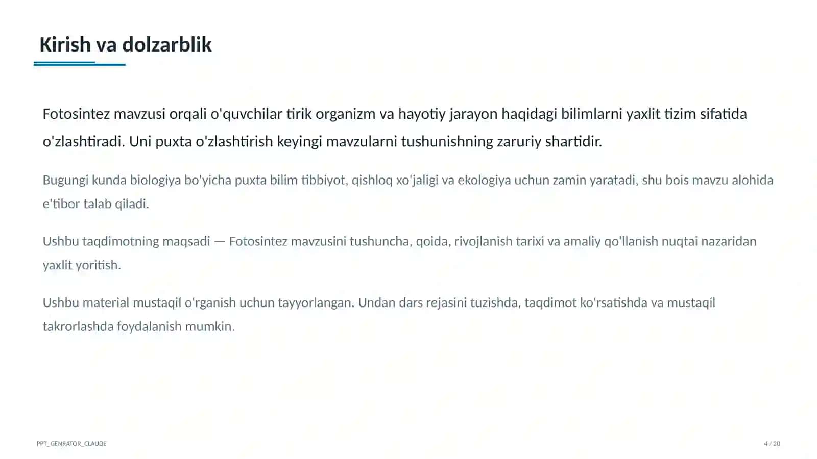 Fotosintez (5-sinf) 4