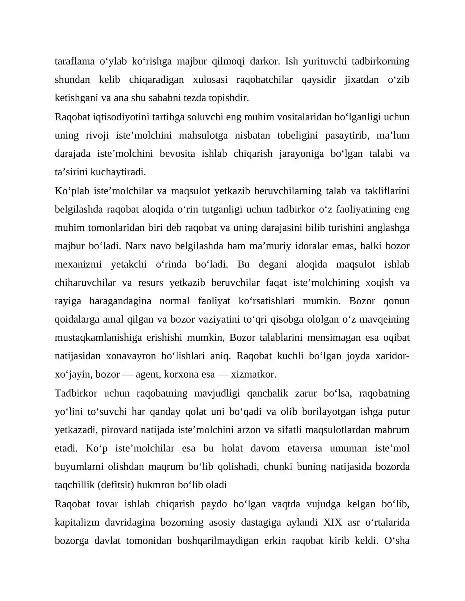 Raqobat turlari 4