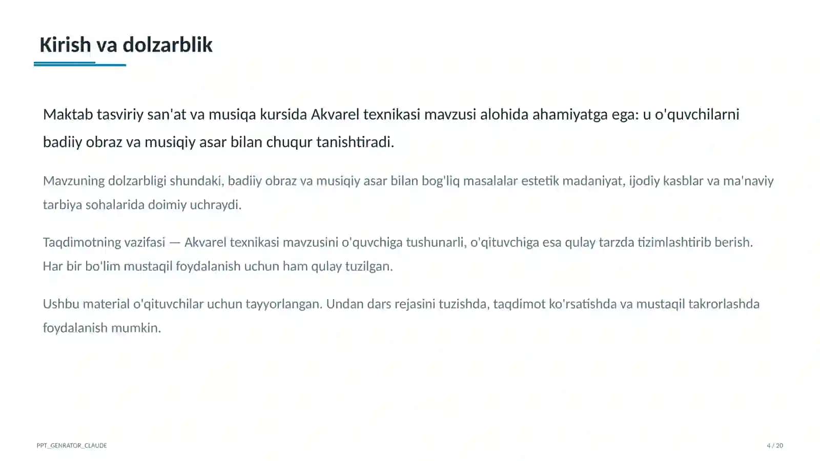 Akvarel texnikasi (5-sinf) 4