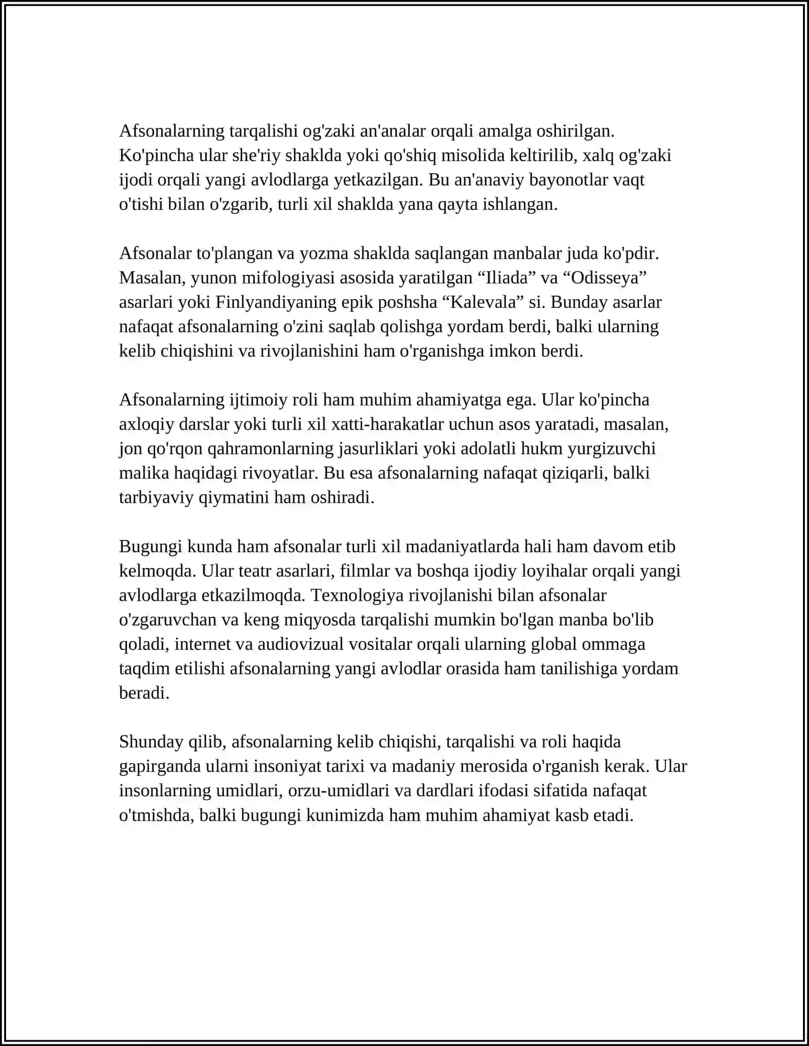 MIFLAR VA AFSONALAR 4