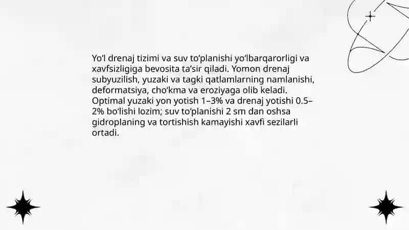Yo‘l qoplamasining yoriqlari va qazilmalarining transport‑ekspluatatsion sifatlarga taʼsiri 4