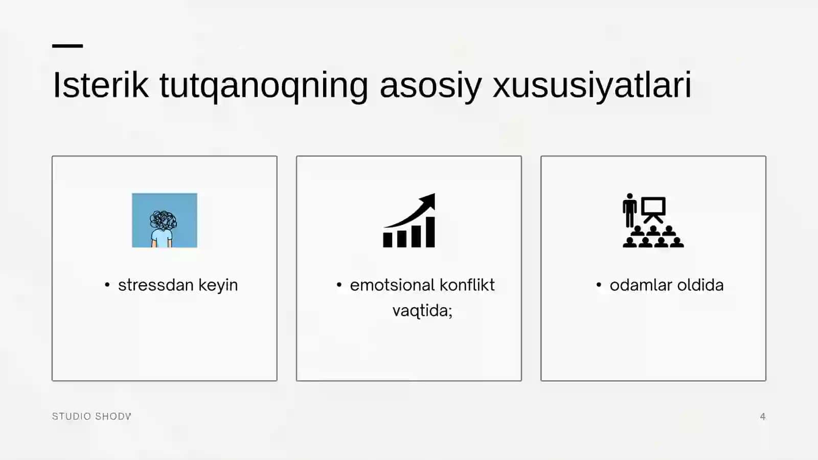 Isterik tutqanoqning kechishi 4
