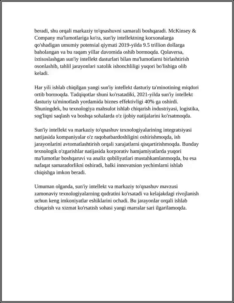 Sun'iy intellekt va markaziy to'qnashuv 4