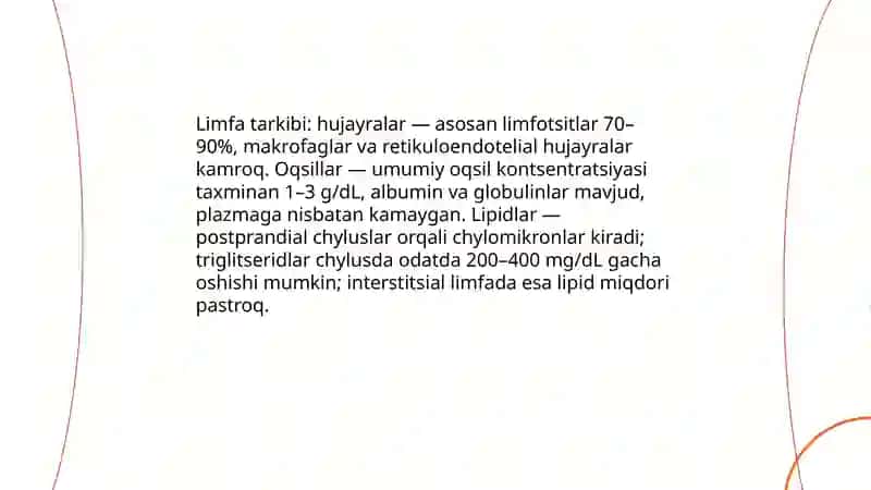 Limfa tizimining fiziologiyasi 4