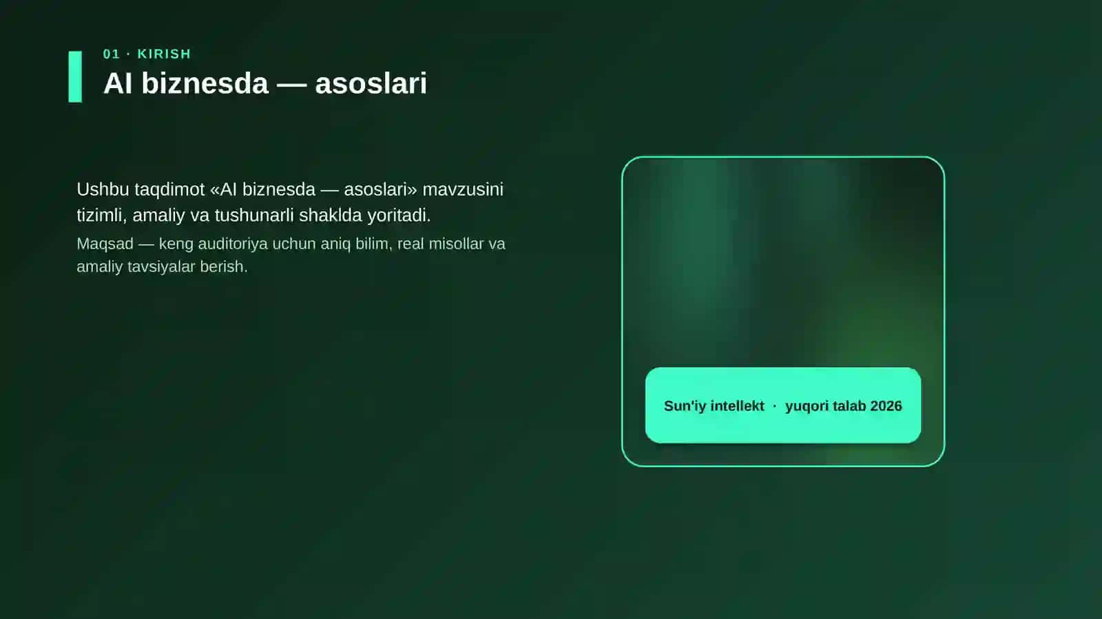 AI biznesda — asoslari 4