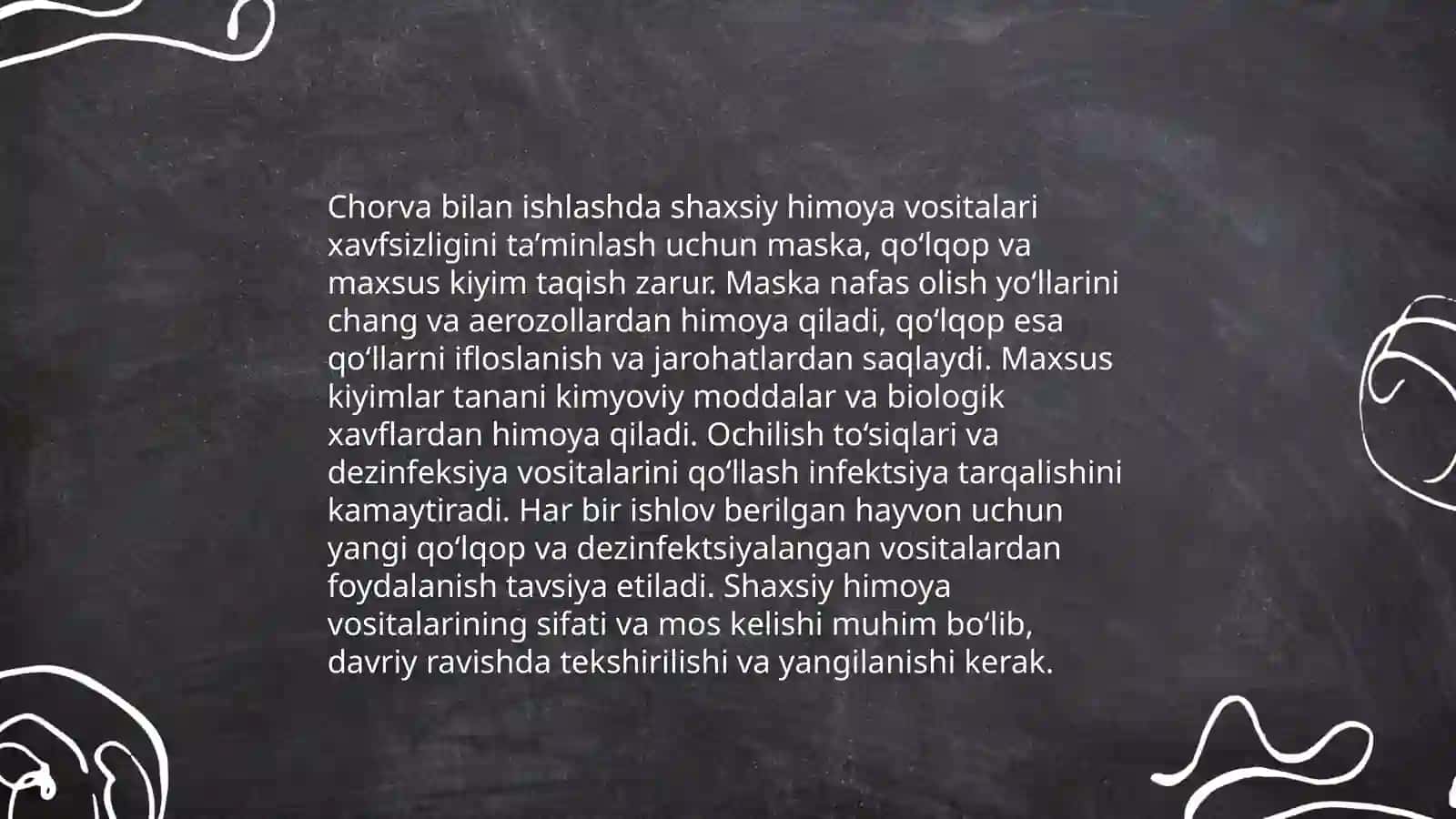Chorva xodimlarining shaxsiy va mehnat gigiyenasi 4
