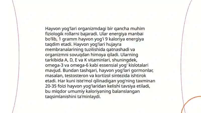 O’simlik moylari va hayvon yog’larining sifat ekspertizasi 4