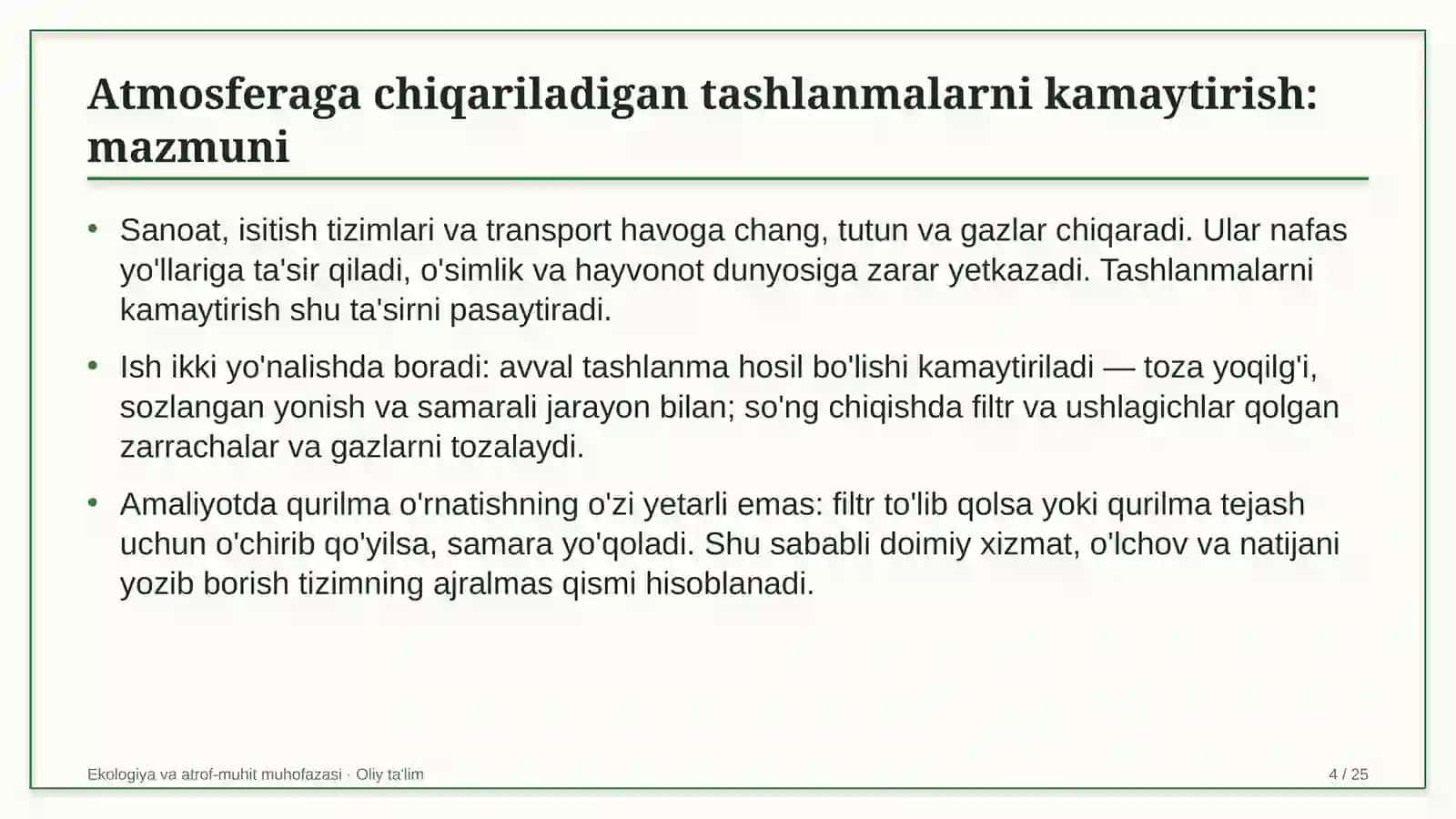 tom yopish ishlarida atmosferaga chiqariladigan tashlanmalarni kamaytirish 4686 4