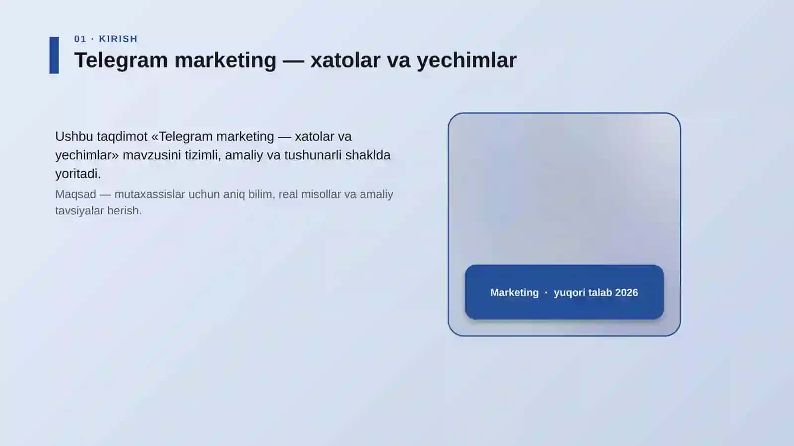 Telegram marketing — xatolar va yechimlar 4