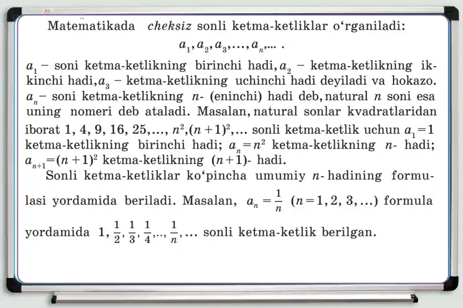 Sonli ketma-ketliklar 4