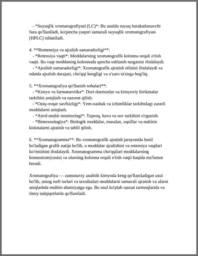 XROMATOGRAFIYANING TIBBIY IZLANISHLARDAGI IMKONIYATLARI 4