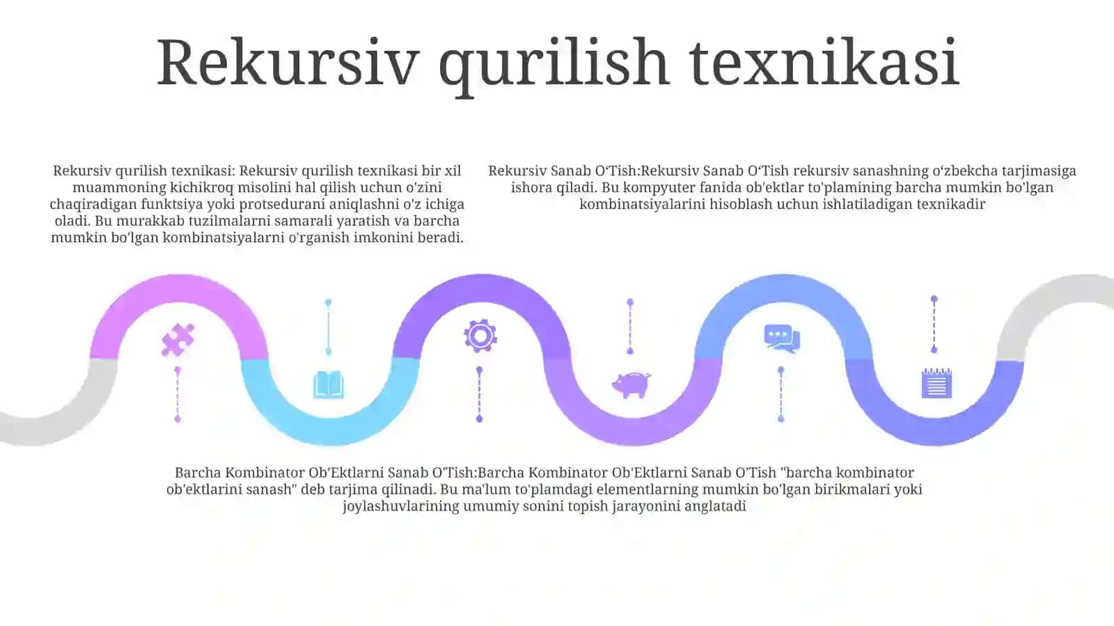 Rekursiv Sanab O‘Tish, Barcha Kombinator Ob'Ektlarni Sanab O‘Tish 4