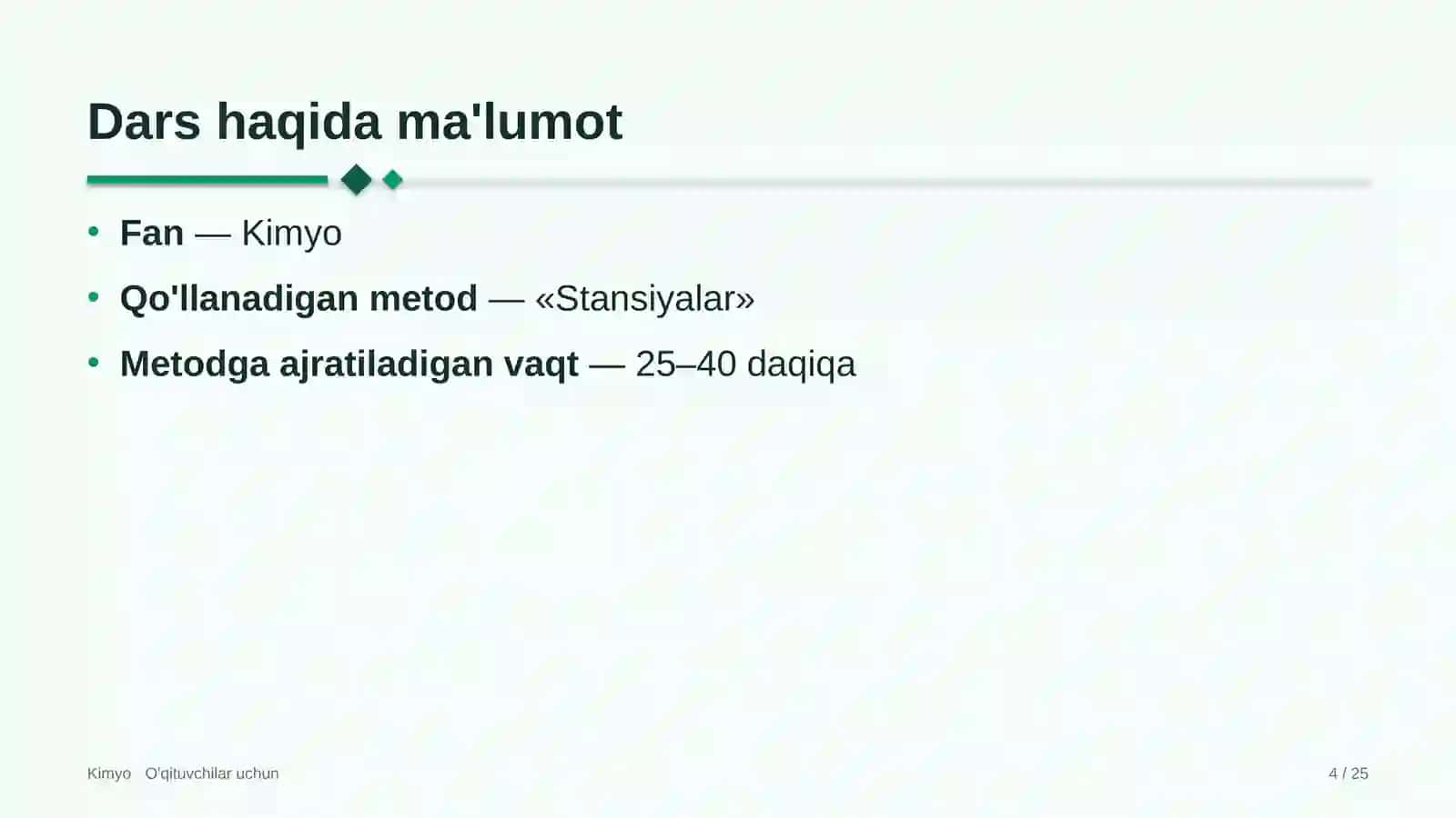 kimyo darslarida stansiyalar metodidan foydalanish 9156 4