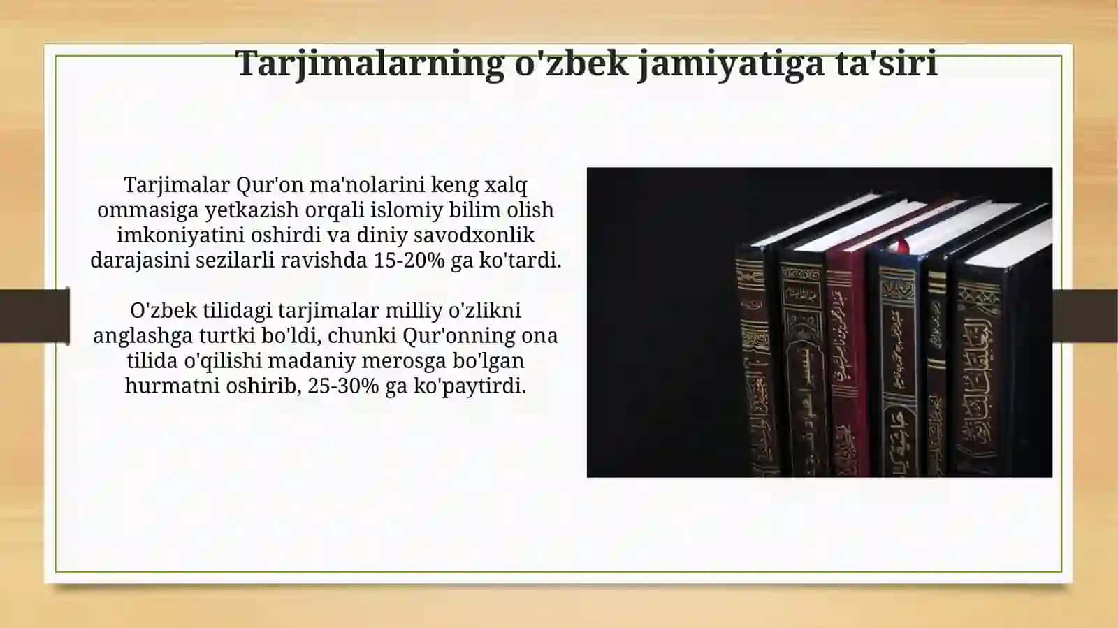 Mustaqillikyillarida Qur’onning oʻzbektilida tarjima qilinishi va tafsirlari 4