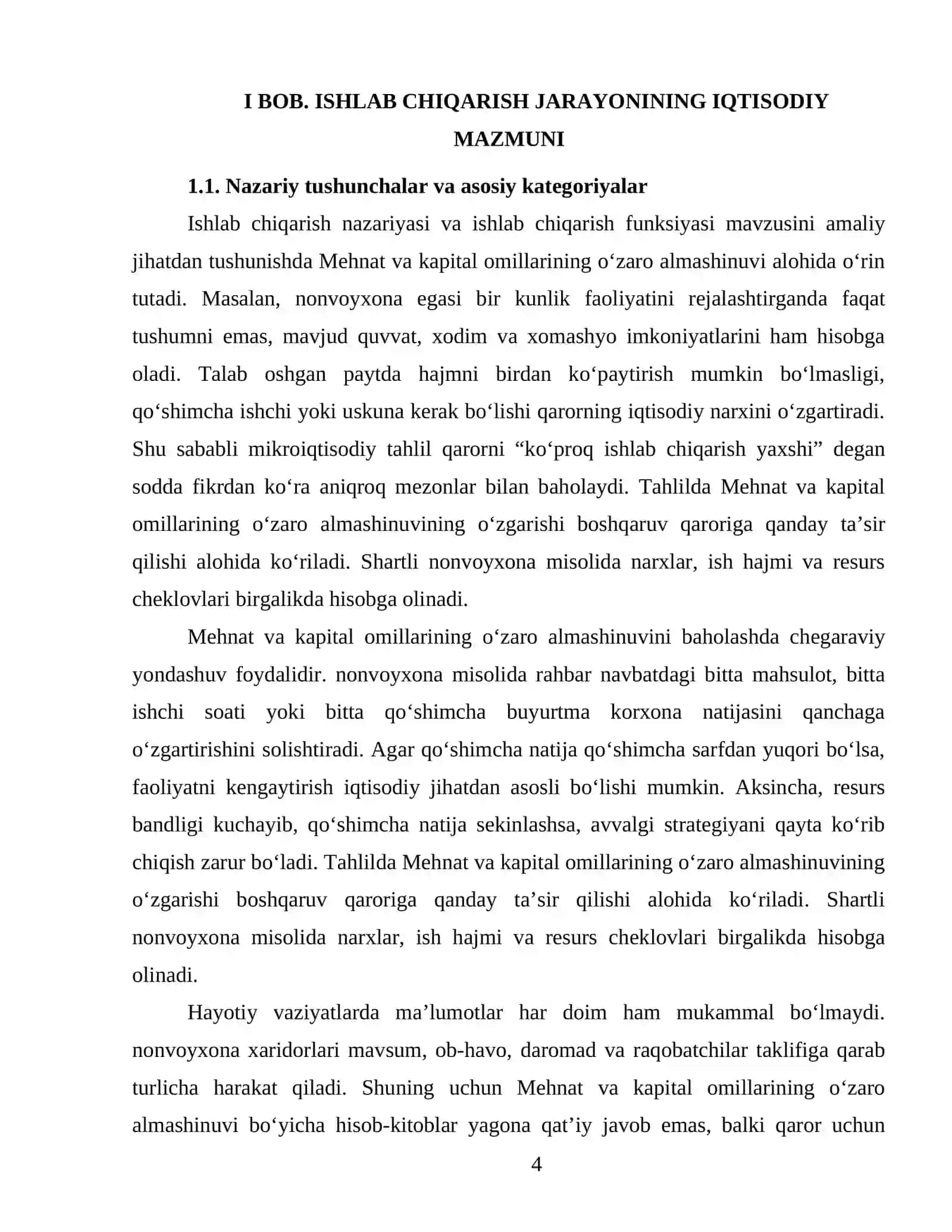 ISHLAB CHIQARISH NAZARIYASI VA ISHLAB CHIQARISH FUNKSIYASI 4