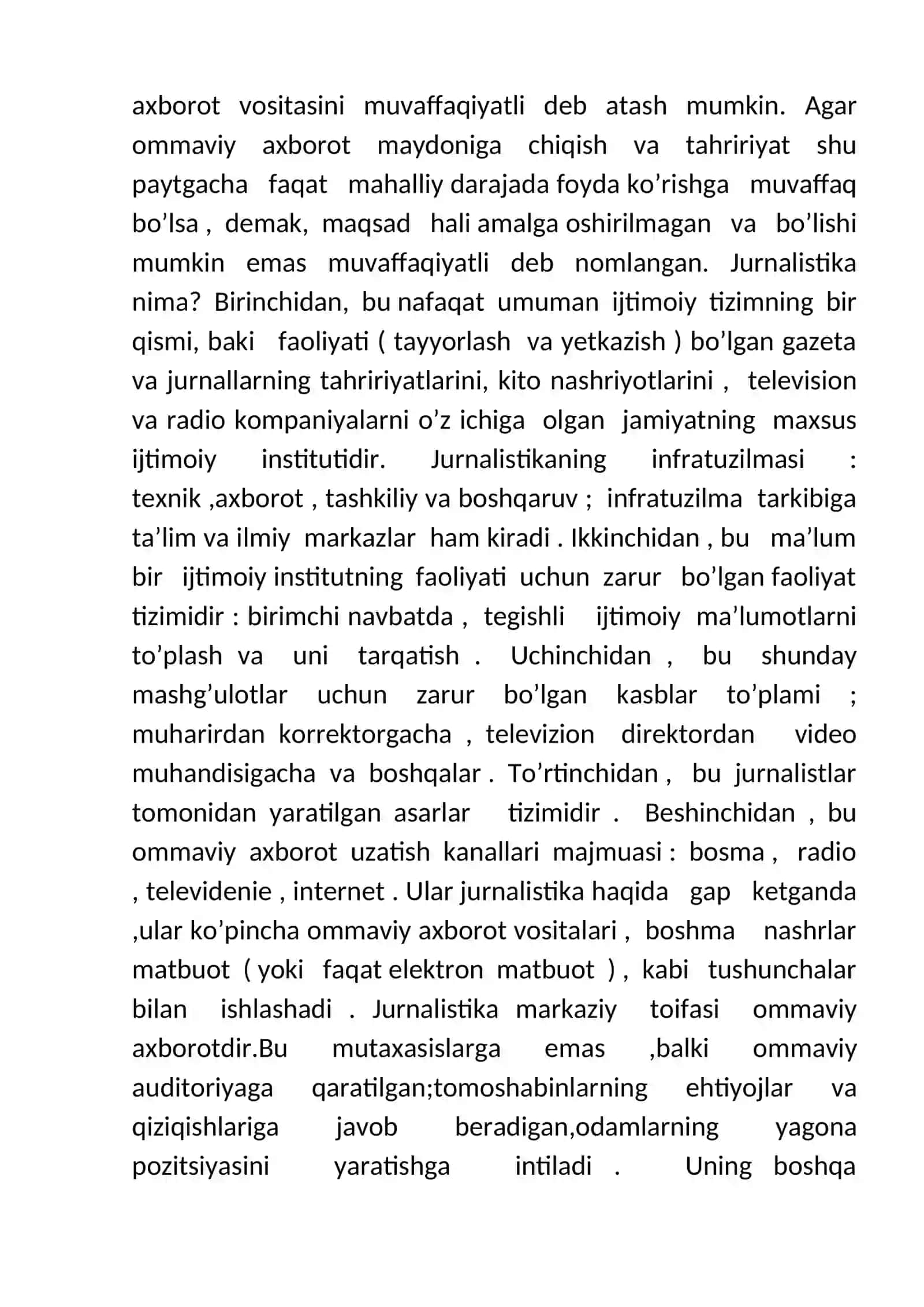 JURNALISTIKA VA OMMAVIY KOMUNIKATSIYA ASOSLARI - MARKETING ALOQALARI 4