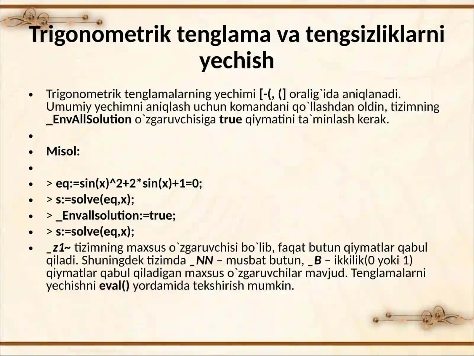 Tenglik 4