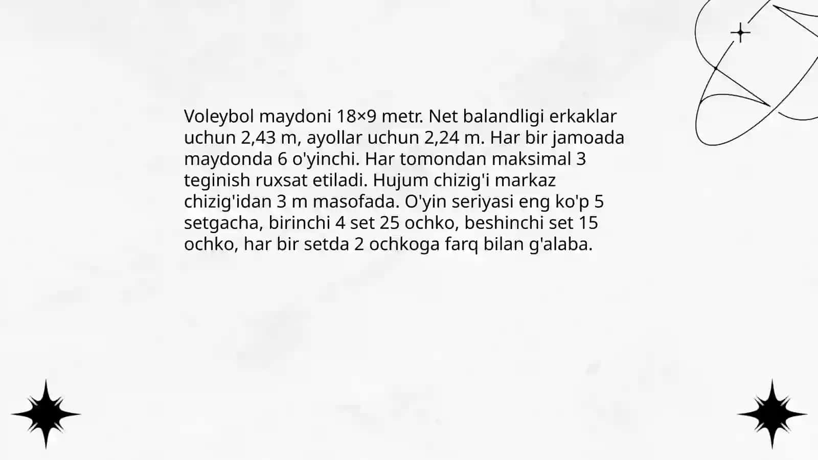 Sport o'yinlari Voleybol sport turi 4