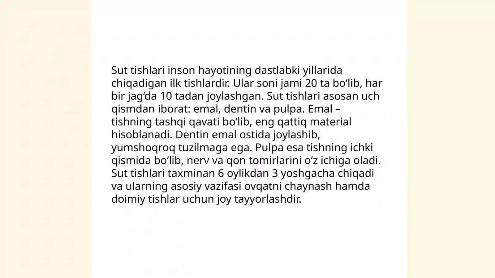 Milk usti va milk osti tish toshlarini hosil boʻlish mexanizmlari 4