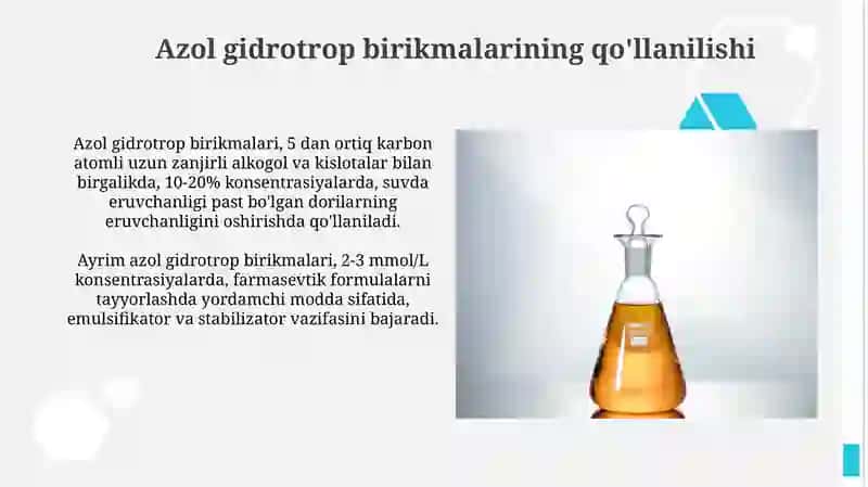 Azol gidrotrop birikmalar 4
