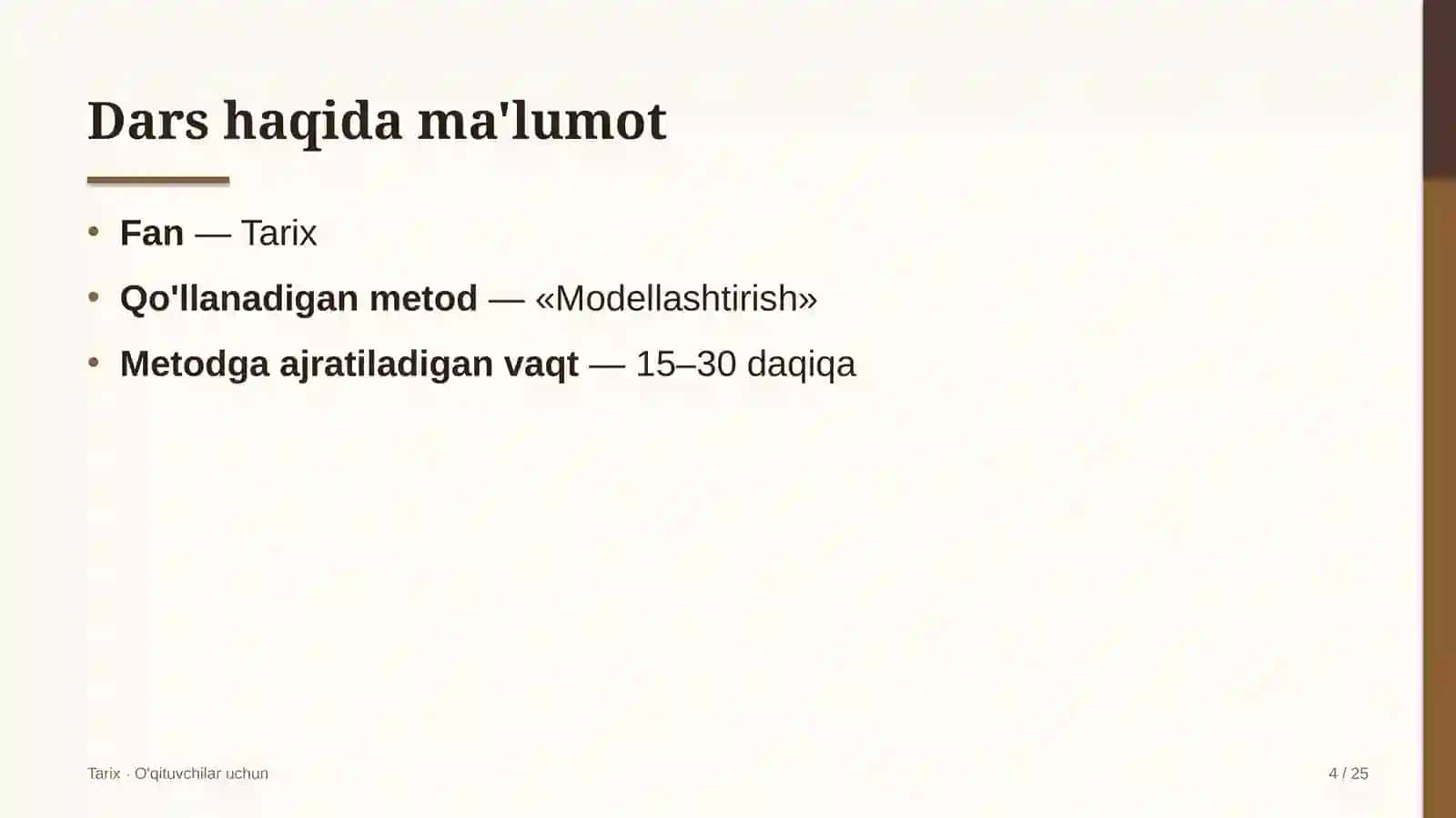 tarix darslarida modellashtirish metodidan foydalanish 8096 4