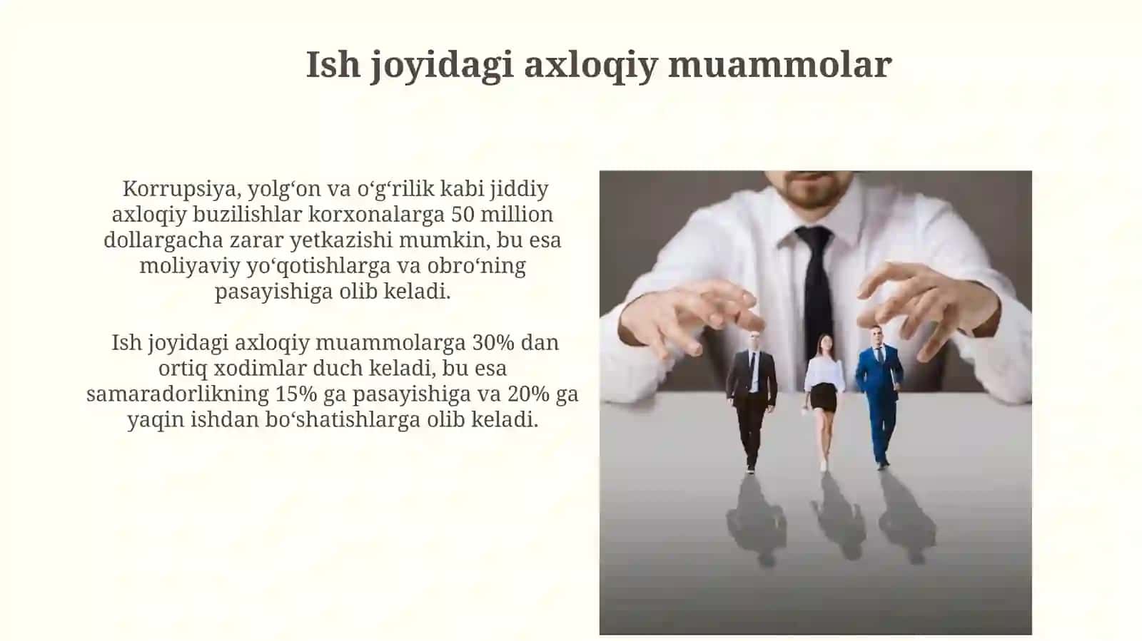 Kasbiy axloq va etika madaniyatini rivojlantirish 4