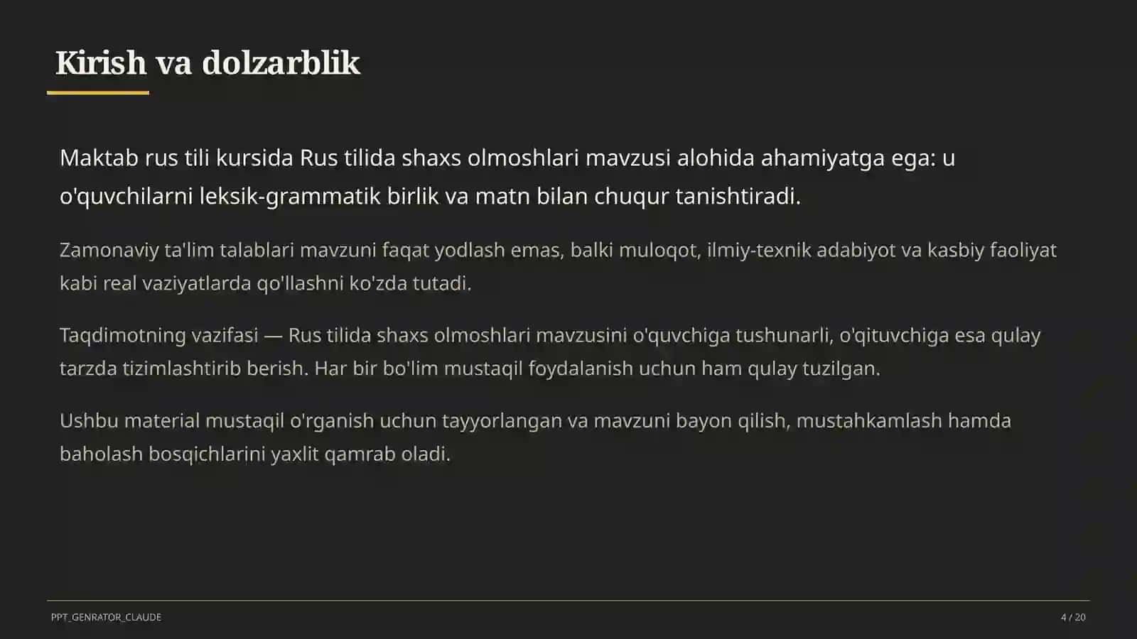Rus tilida shaxs olmoshlari (5-sinf) 4