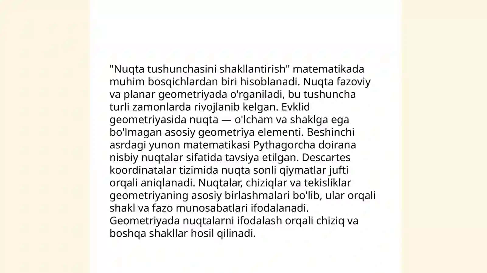 Geometrik materiallarni o'rganish metodikasi 4