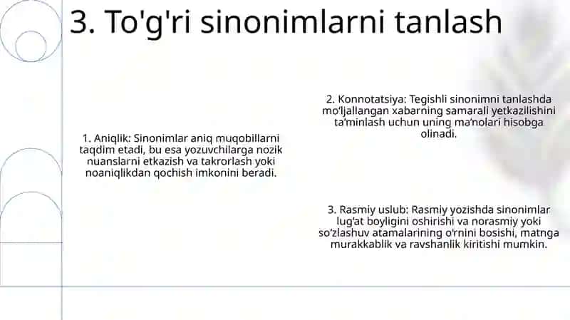 Rasmiy Uslubda So'z Tanlash 4