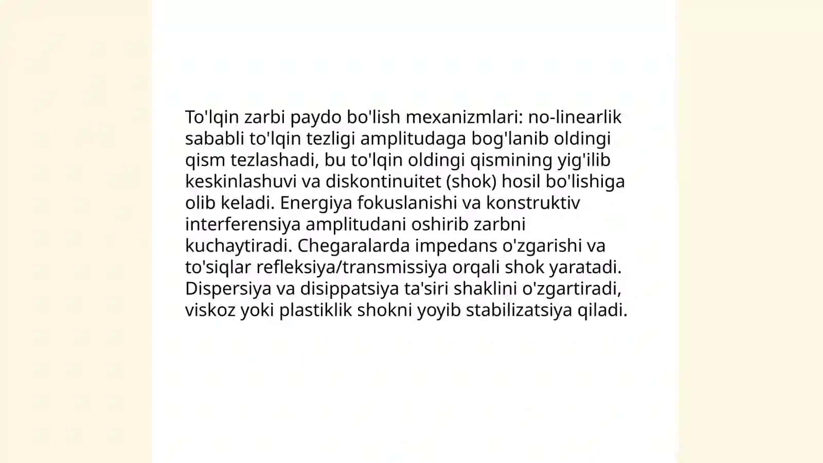 To'lqin zarbi tushunchasi va asosiy xususiyatlari 4